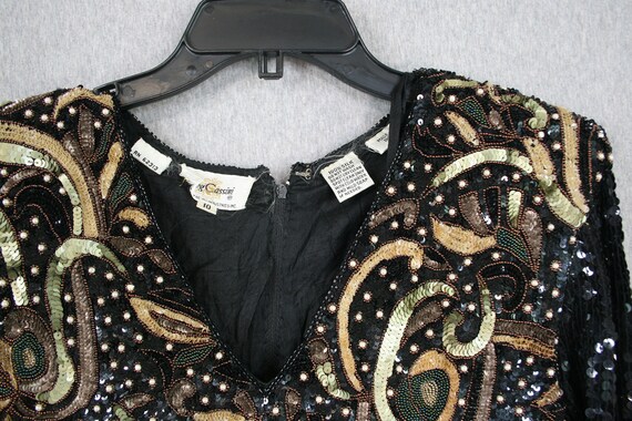 1990s - Sequin/Beaded - Cocktail Gown - Sheath - … - image 7