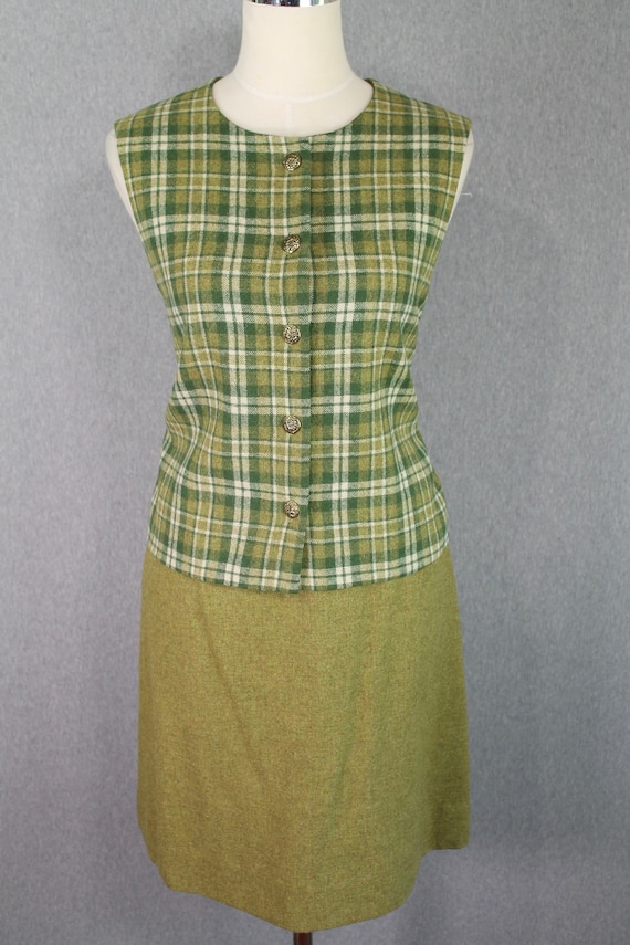 1970s - Two Piece  Set -  Plaid - Mid Century Mod… - image 7