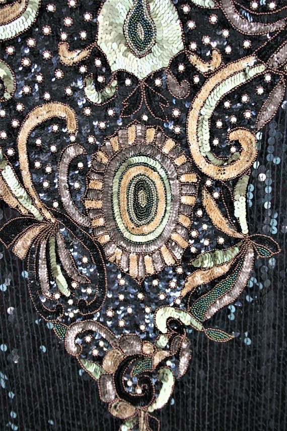 1990s - Sequin/Beaded - Cocktail Gown - Sheath - … - image 3