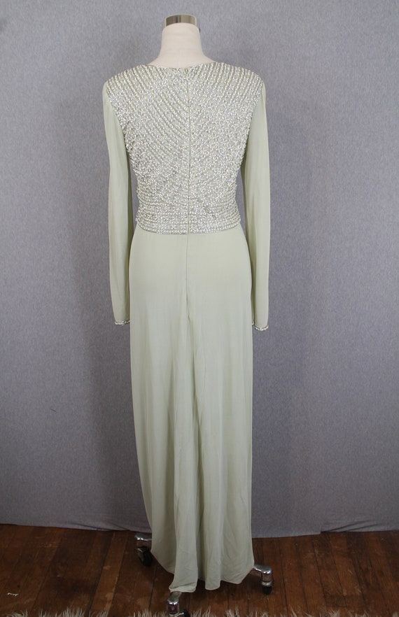 1970s 1980s Beaded Evening Gown by Victoria - Sag… - image 3