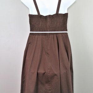 Hershey's Kiss Brown Sundress Cotton Circa 1970-80 by R&K Marked size 16 image 2