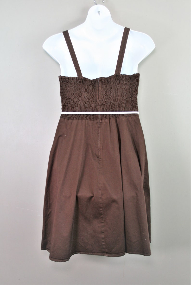 Hershey's Kiss Brown Sundress Cotton Circa 1970-80 by R&K Marked size 16 image 2