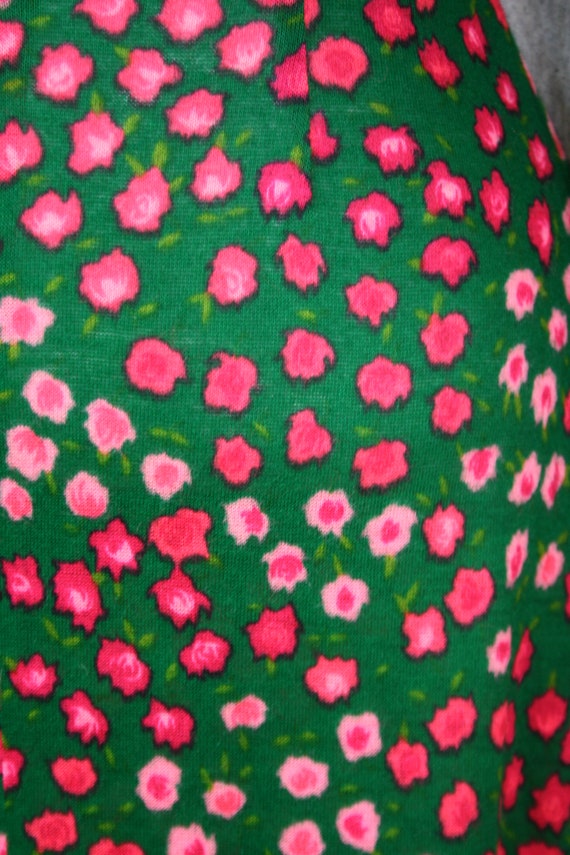 1970s - Lanz - Wool or Wool Blend Knit - Pink Flo… - image 2
