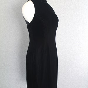 1990 Sexy Black Cocktail Dress Sheer Back Bow Marked size 8 by Donna Ricco image 3
