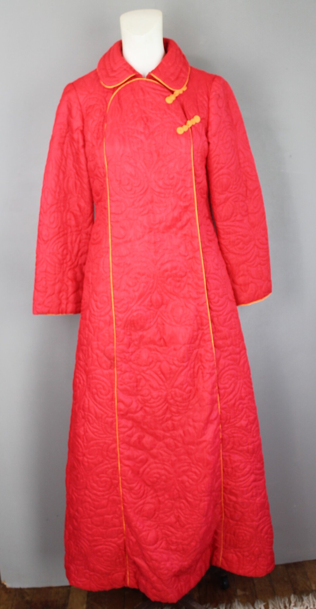 Vintage Red Quilted Robe main image 0