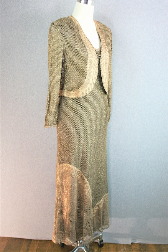 1990s , Gold Mesh/lace, Damianou , Slinky, Sexy, Party Gown, 2 Piece, Marked Size S - Etsy 1990s , Gold Mesh/lace, Damianou , Slinky, Sexy, Party Gown, 2 Piece, Marked Size S - Etsy