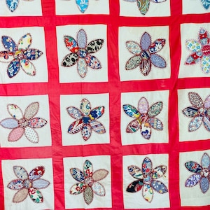 Lata 30-40 XX wieku - Patchwork - Worek na mąkę - Sztuka ludowa - Bawełna - Szyte ręcznie - Haftowane - Worek na paszę - Bawełna
