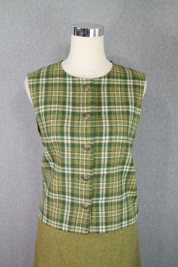 1970s - Two Piece  Set -  Plaid - Mid Century Mod… - image 2