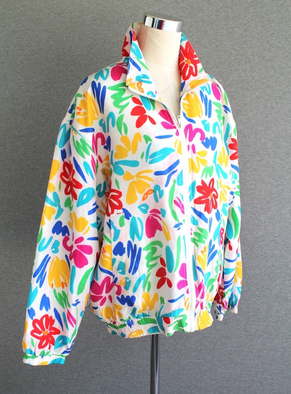 1980s - Windbreaker - Bold Op Art - Golden Girls -