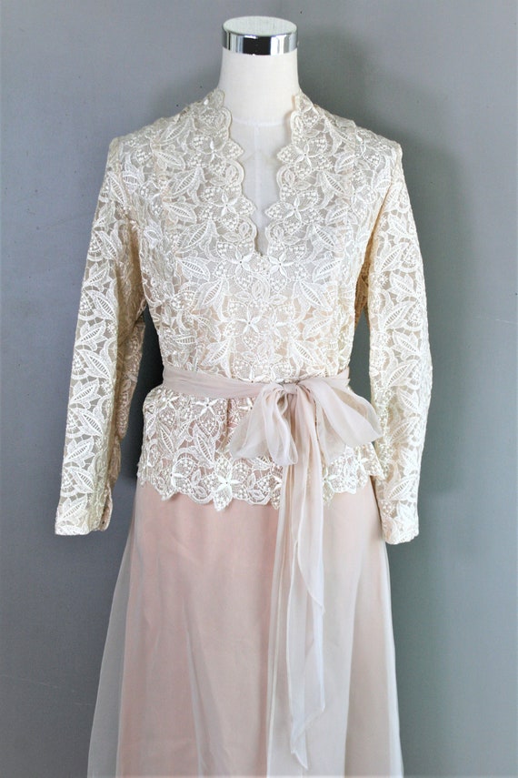 Oh Heavenly Day - Lace Bodice - Chiffon Blush Ski… - image 1