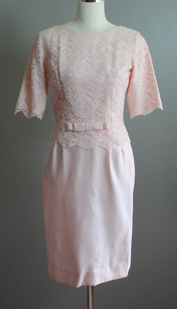 Blush Pink Lace Wiggle Dress - Mother of the Bride - Kentucky Derby - Small  - Extra Small- Size 4-6 - Etsy