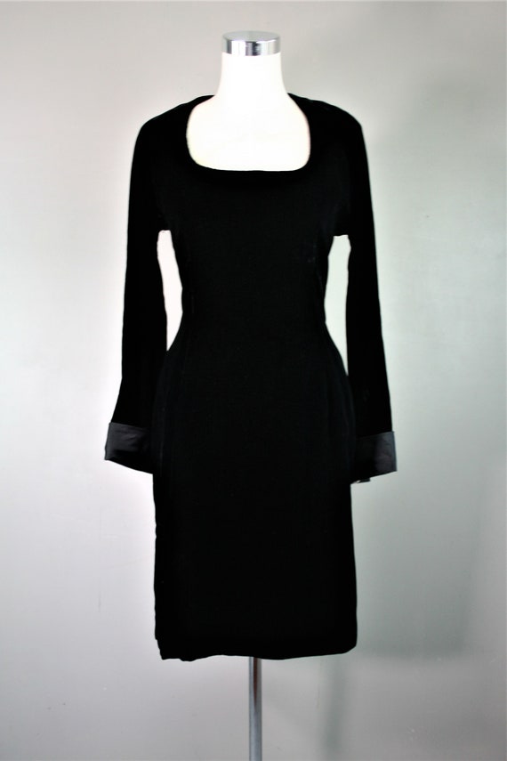 black cocktail dress size 12 La Femme Midi-Length Black Homecoming Dress