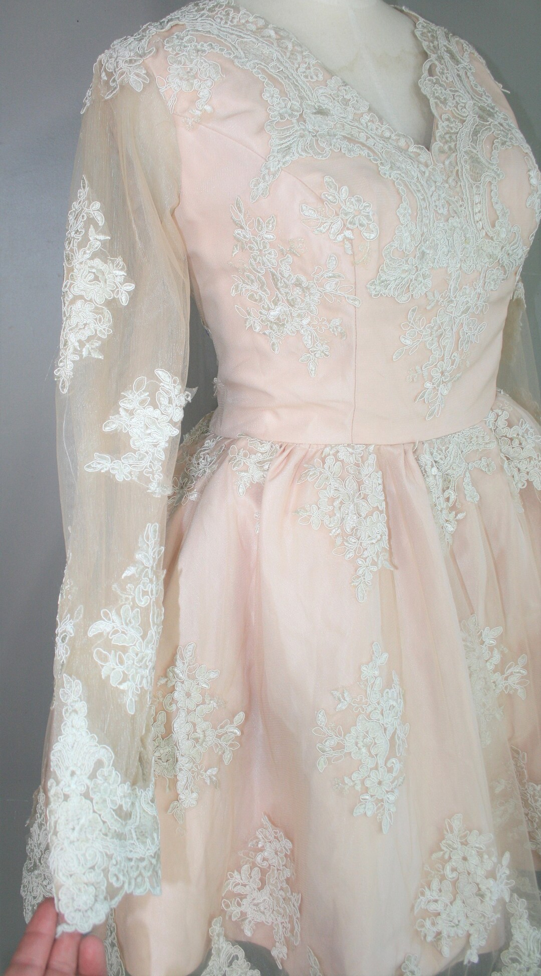 Yes to This Dress Short Wedding Dress Blush Pink Reception Dress