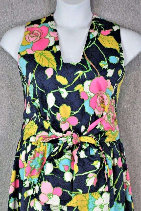 1980-90s - Floral - Party Dress - Hostess Dress -… - image 2