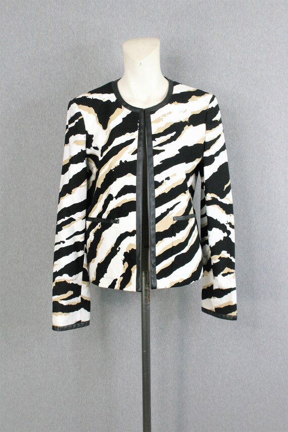 GUCCI - Leather Trimmed - Zebra - Blazer/Jacket - 