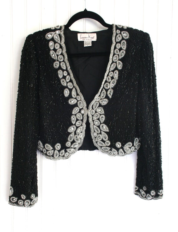 1980s - Beaded Bloero - Cocktail Jacket - by Laur… - image 1