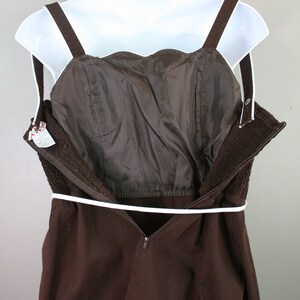 Hershey's Kiss Brown Sundress Cotton Circa 1970-80 by R&K Marked size 16 image 5