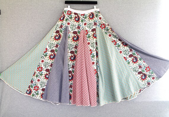 Double D Ranch -Patchwork - Circle Skirt - Maxi -… - image 7