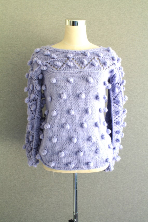 Lavender - Hand Knit - Pull Over Sweater