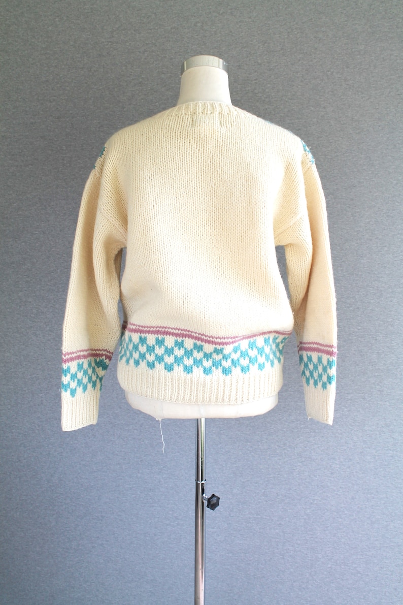 Cottagecore 1980s Little Lamb Spring Cardigan Wool by Woolrich Marked size S image 3