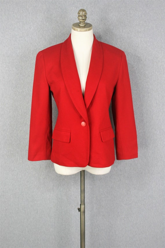 Pendleton - Red Wool Blazer - Marked size 4 Petite