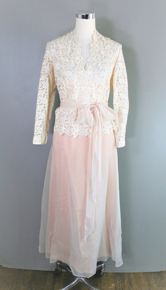 Oh Heavenly Day - Lace Bodice - Chiffon Blush Ski… - image 2