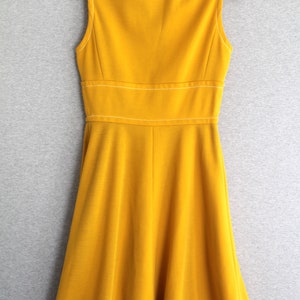 1970s Hold the Mustard Wool Knit Wrap Dress by Morton Myles Marked size 12 image 5