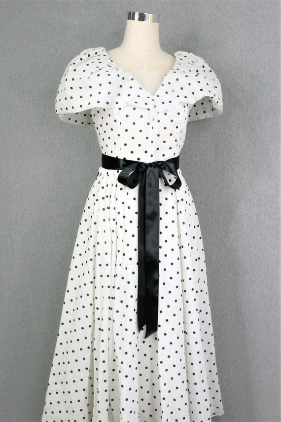 Derby Dress Polka dot Cotton Organza Tea party Dress Estimated Size 12 Etsy Ireland