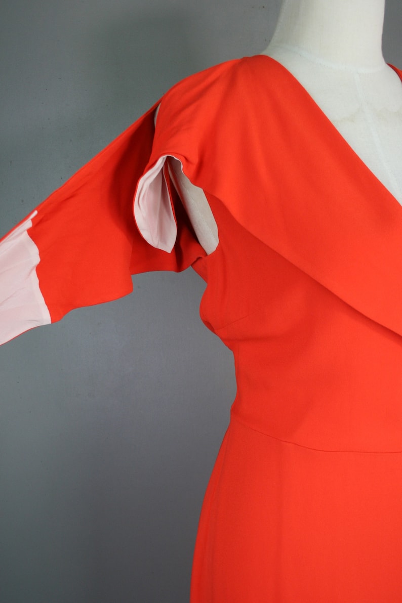 FENDI Orange Silk Crepe Marked size 44 Estimated size 12 image 3