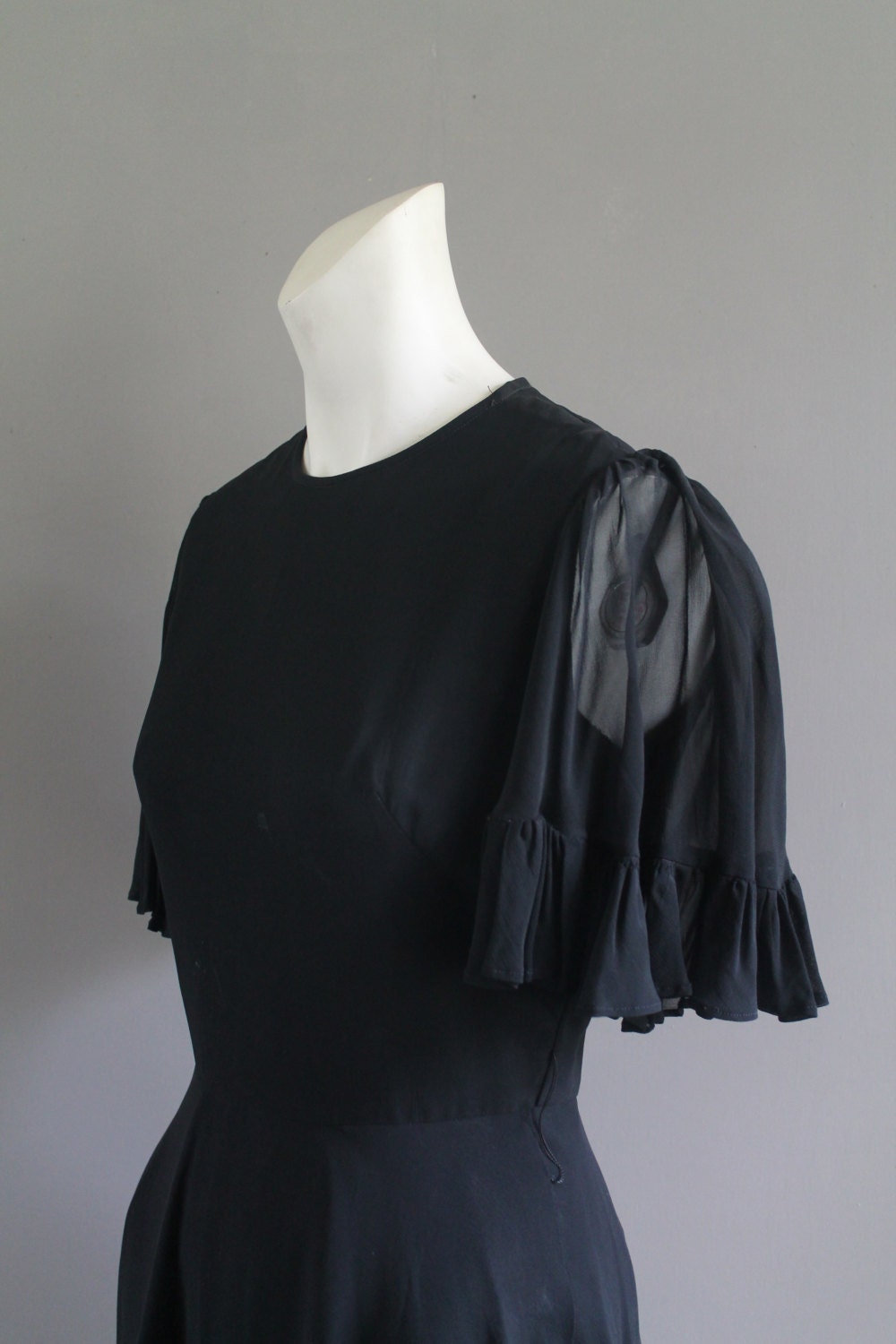 black shirtwaist dress