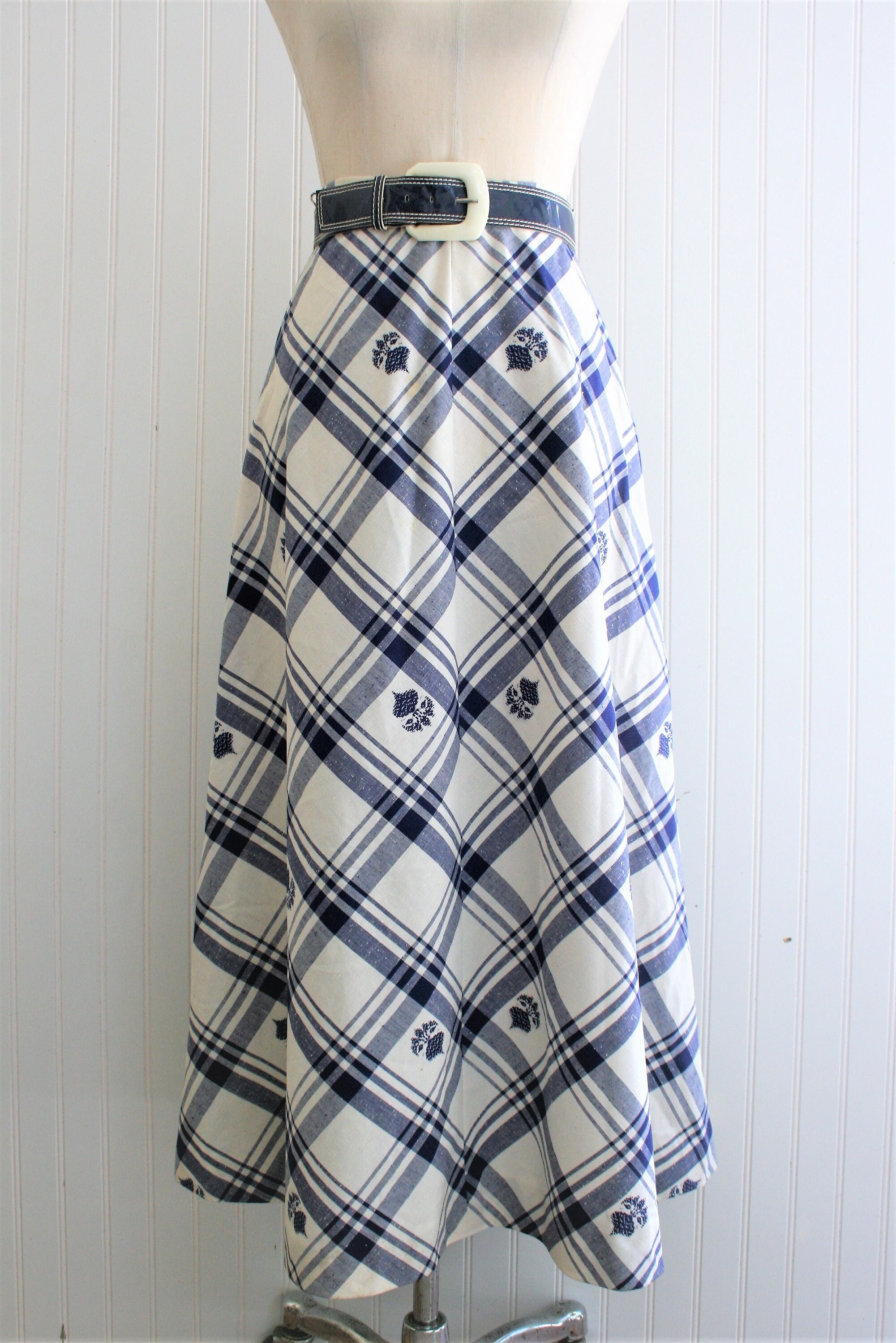 1970's - by Country Set - A-line - Maxi Skirt - With Belt