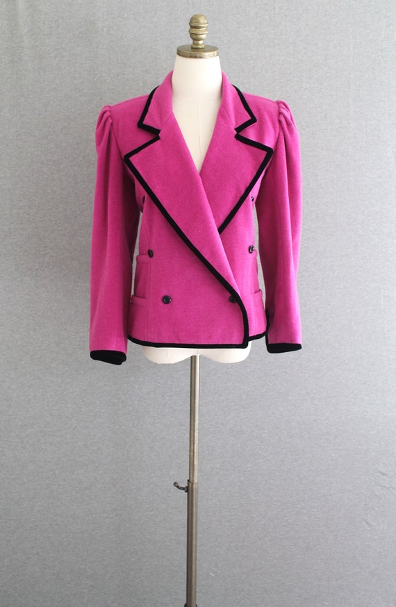 UNGARO - Orchid/Fushia/Hot Pink - Wool Blazer - by