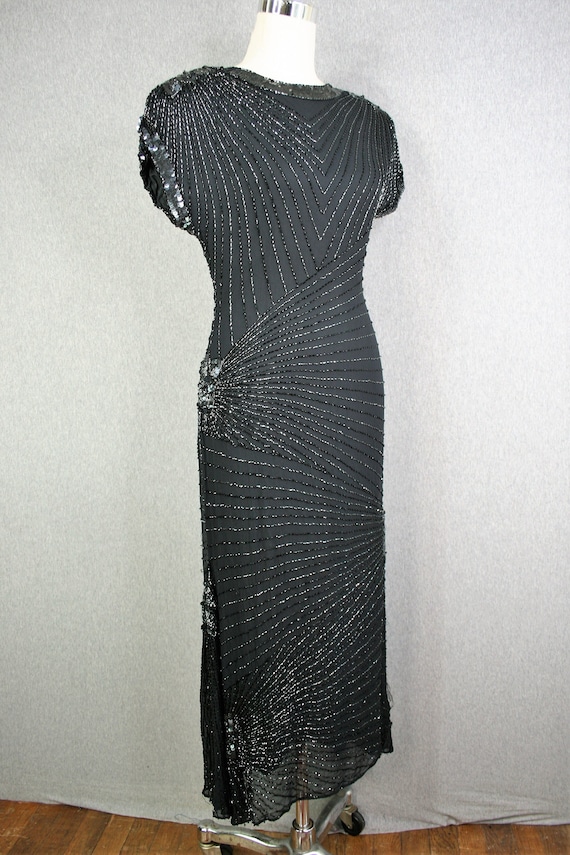Nite Line - Beaded Cocktail Dress - Keyhole - Sexy - Marked Size 8 - Etsy Nite Line - Beaded Cocktail Dress - Keyhole - Sexy - Marked Size 8 - Etsy