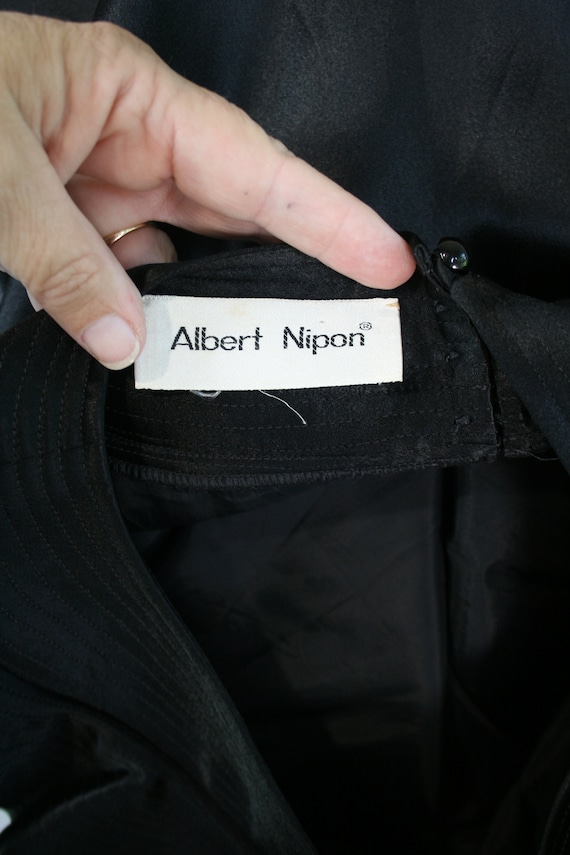 1980-90s - ALBERT NIPON - Black - Cocktail Dress … - image 7