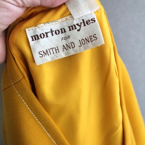 1970s Hold the Mustard Wool Knit Wrap Dress by Morton Myles Marked size 12 image 6
