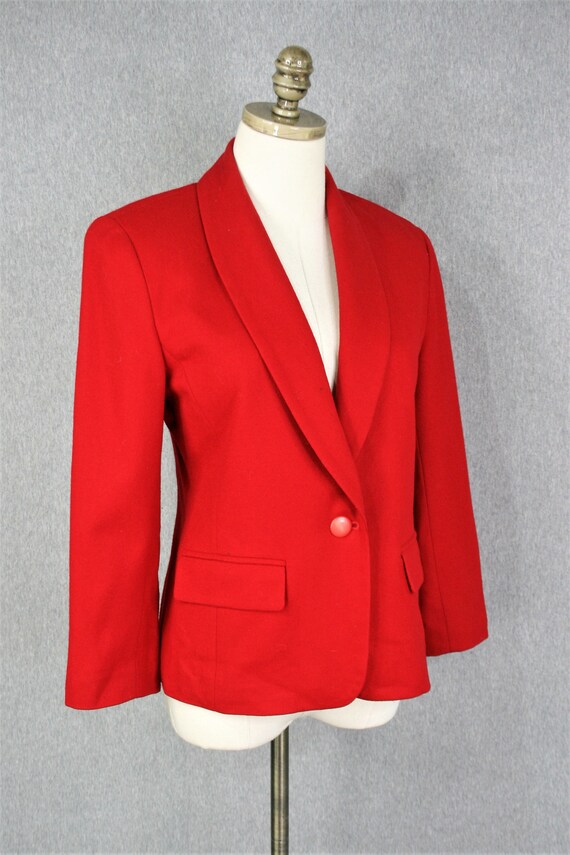 Pendleton - Red Wool Blazer - Marked size 4 Petit… - image 2