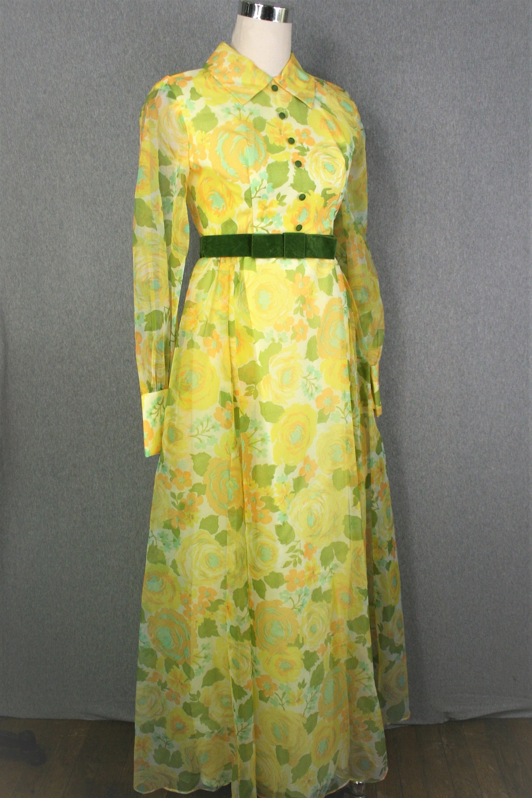 Yellow Floral Organza Trousers main image 0