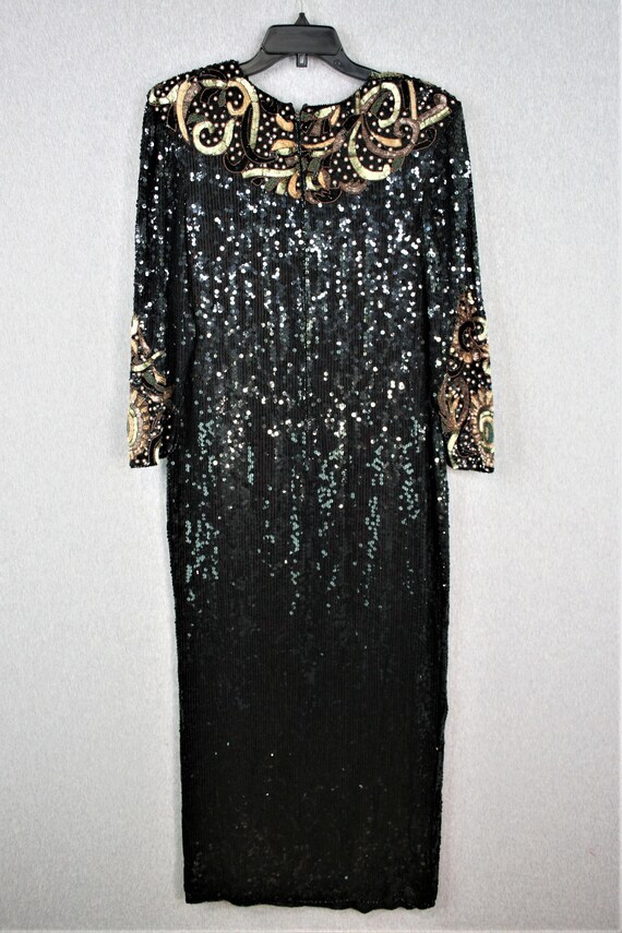 1990s - Sequin/Beaded - Cocktail Gown - Sheath - … - image 6