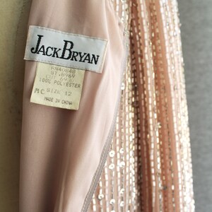 Petal Pink Beaded Cocktail Dress Wedding Guest Mother of Bride by Jack Bryan Marked size 12 image 7