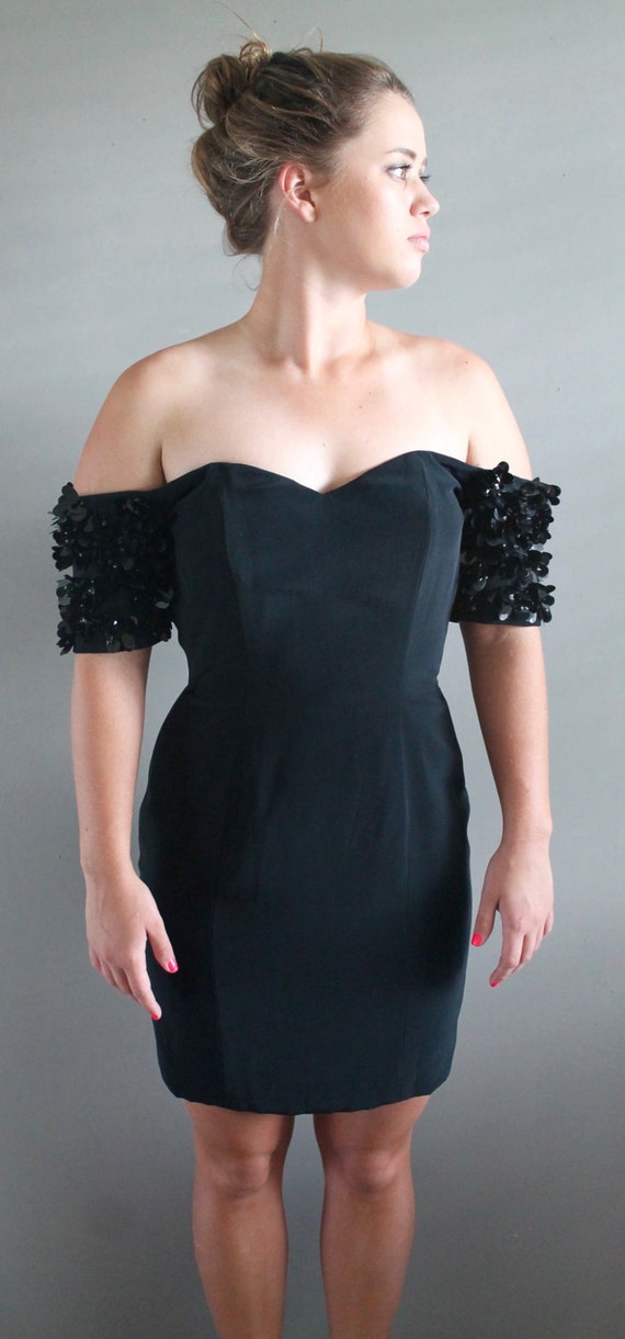 1980s Strapless Cocktail Dress - Sweetheart Neckl… - image 2