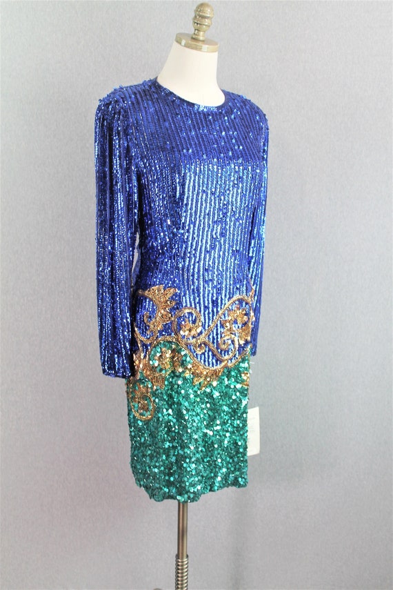 1980S Beaded Dress, 1990s Beaded Cocktail Dress - 