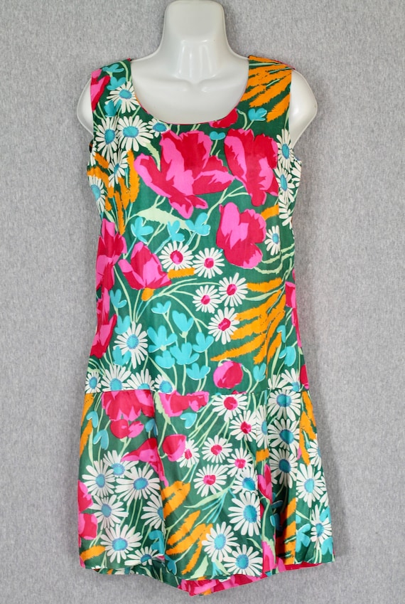 1960s Floral Romper - Retro, Mod -  Playsuit, Jum… - image 1