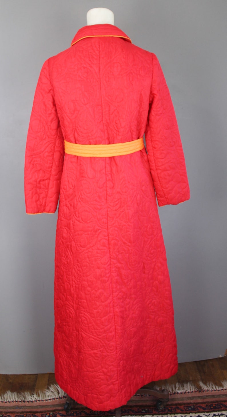 1960-70's Dynasty Red Quilted Robe Asian Inspired | Etsy