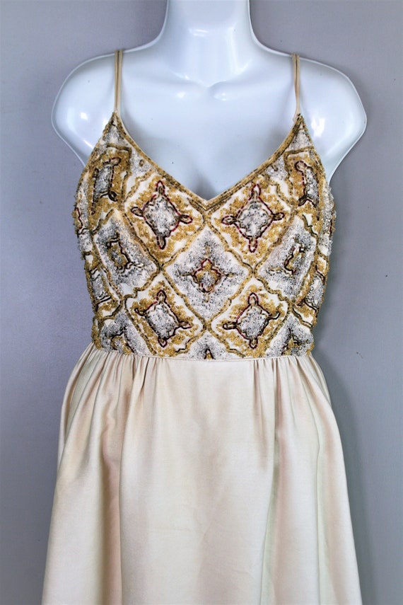 Malcolm Starr -1960's -  Beaded Evening Gown - Co… - image 2