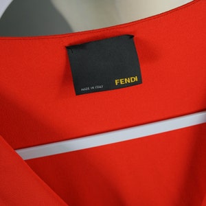 FENDI Orange Silk Crepe Marked size 44 Estimated size 12 image 5