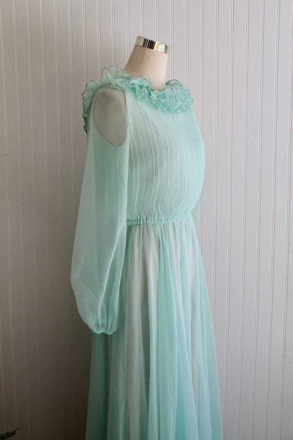 1960s - Jack Bryan Evening Gown - Mint Green - Ch… - image 4