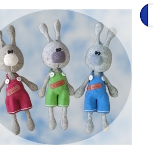 Crochet tutorial pattern Doudou Lapinou Amigurumi French Version-PDF-Email delivery