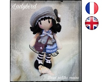 Patron tutoriel Crochet-Poupée LADYBIRD-Amigurumi Français English Version-PDF-Email livraison