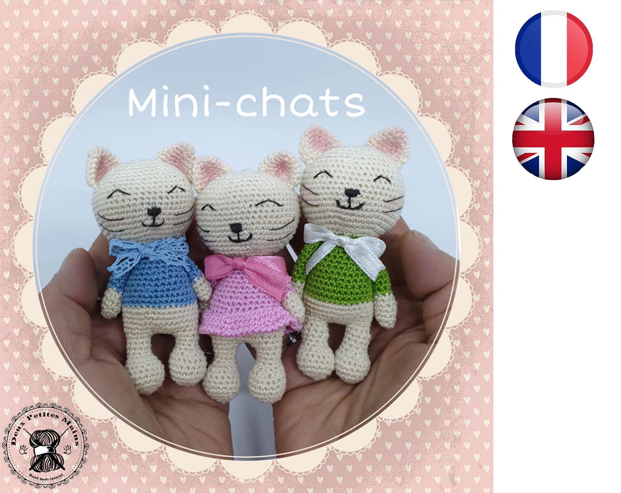 Mini Chat Amigurumi Crochet Pattern English English Etsy Israel