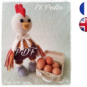 El Pollo Amigurumi Crochet Tutorial Pattern French English Version-PDF-Email Delivery